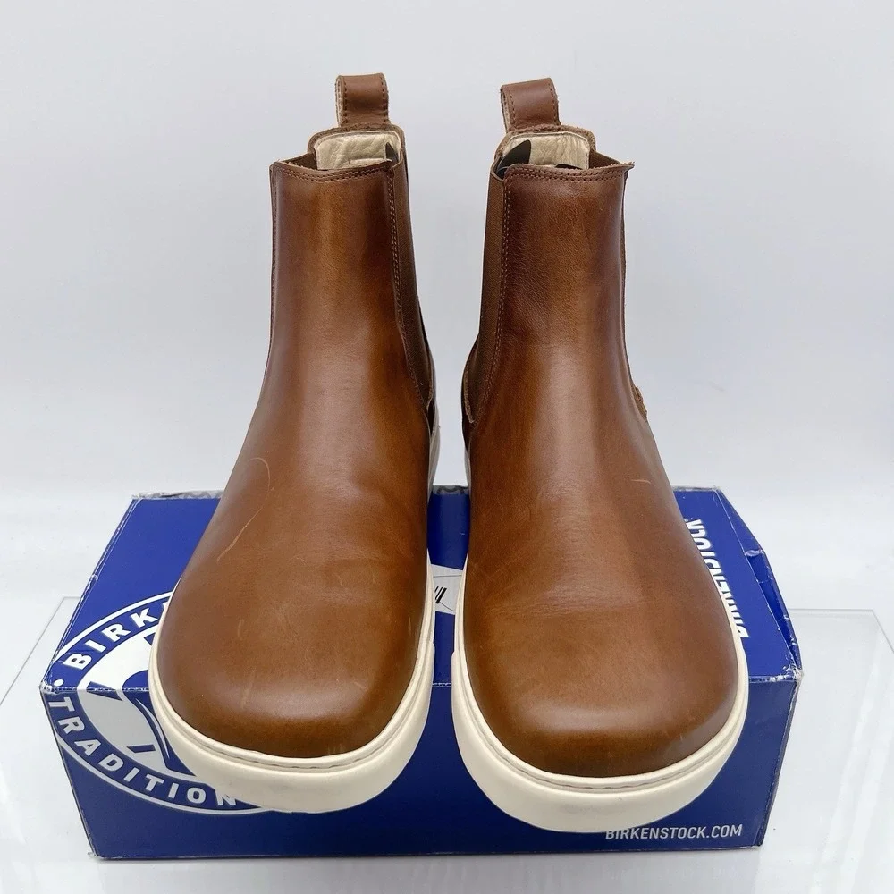 Birkenstock Men's Bend Chelsea Boots Pull On Brown Leather Size US 12 EU 45